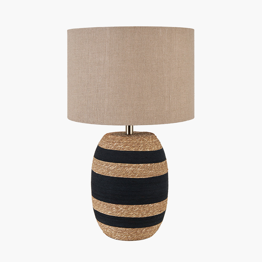 Kalutara Black & Natural Sea Grass Tall Table Lamp - Base Only